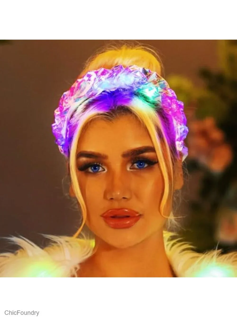 Light Up LED Headband Glow Hair Accessory for Women Costume Party Rave